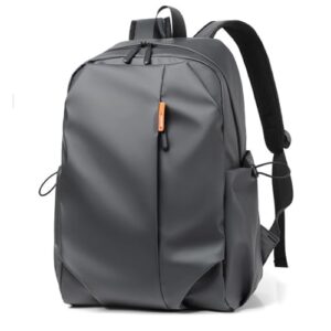 WALKENT 15.6" Laptop Bag, Waterproof, Pocket USB Port, Anti-Theft Back Pocket, Backpack for Office College Men Women - Hazel D3 Grey