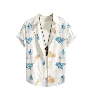 FUNKY RICH Regular Fit Shirt for Men | Half Sleeve Lycra Shirt | Casual Shirt for Men | Trendy Printed Shirt Design | Lycra Fabric Shirt | Casual Wear for Men